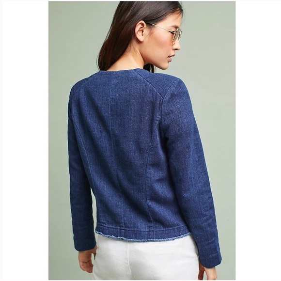 AG Delia Fringe Denim Moto Jacket | SMALL - Picture 3 of 11